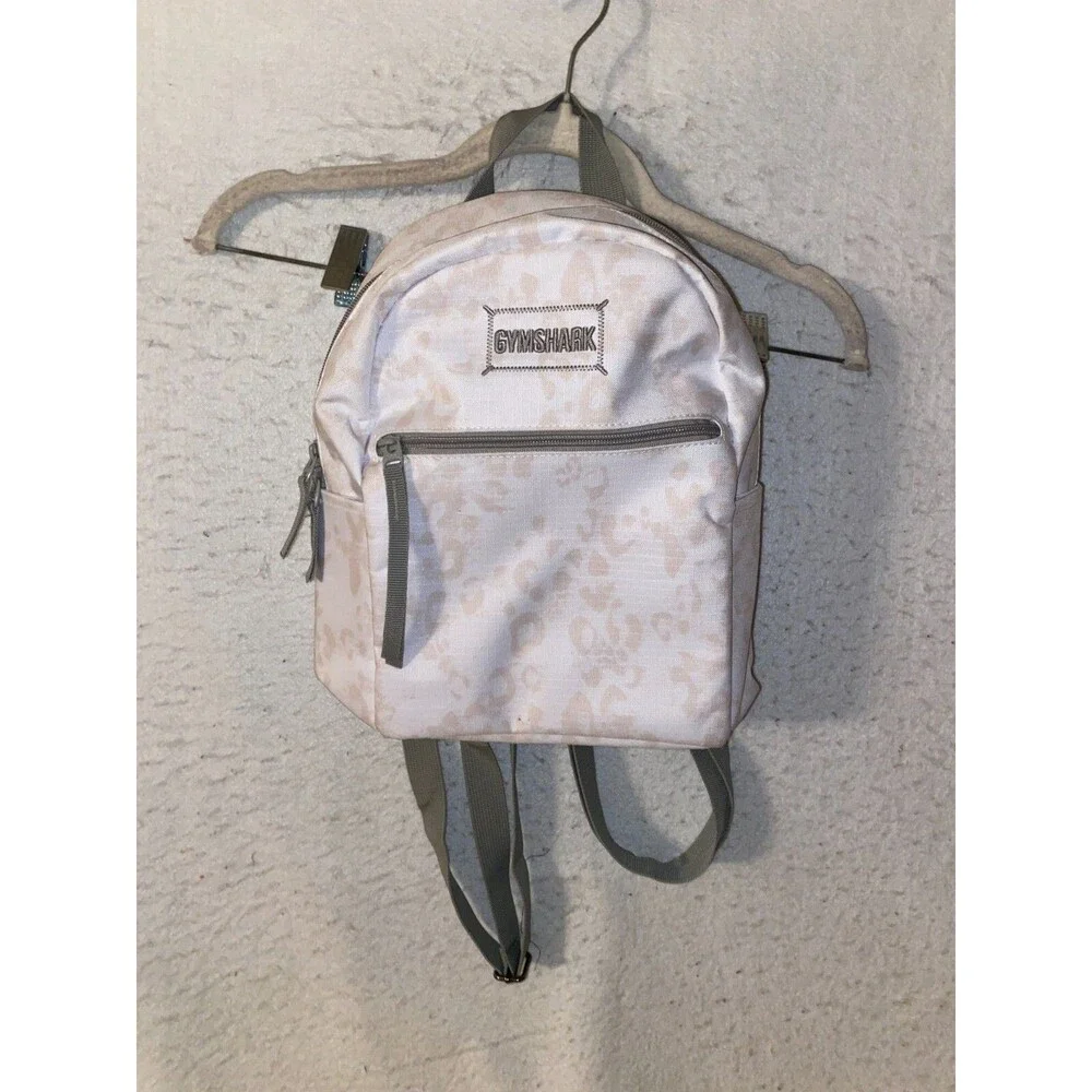 Gymshark Everyday Mini Backpack White 12”H x 9”W x 4”D Side Pockets Bag Pack